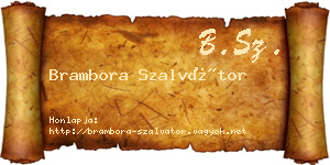 Brambora Szalvátor névjegykártya